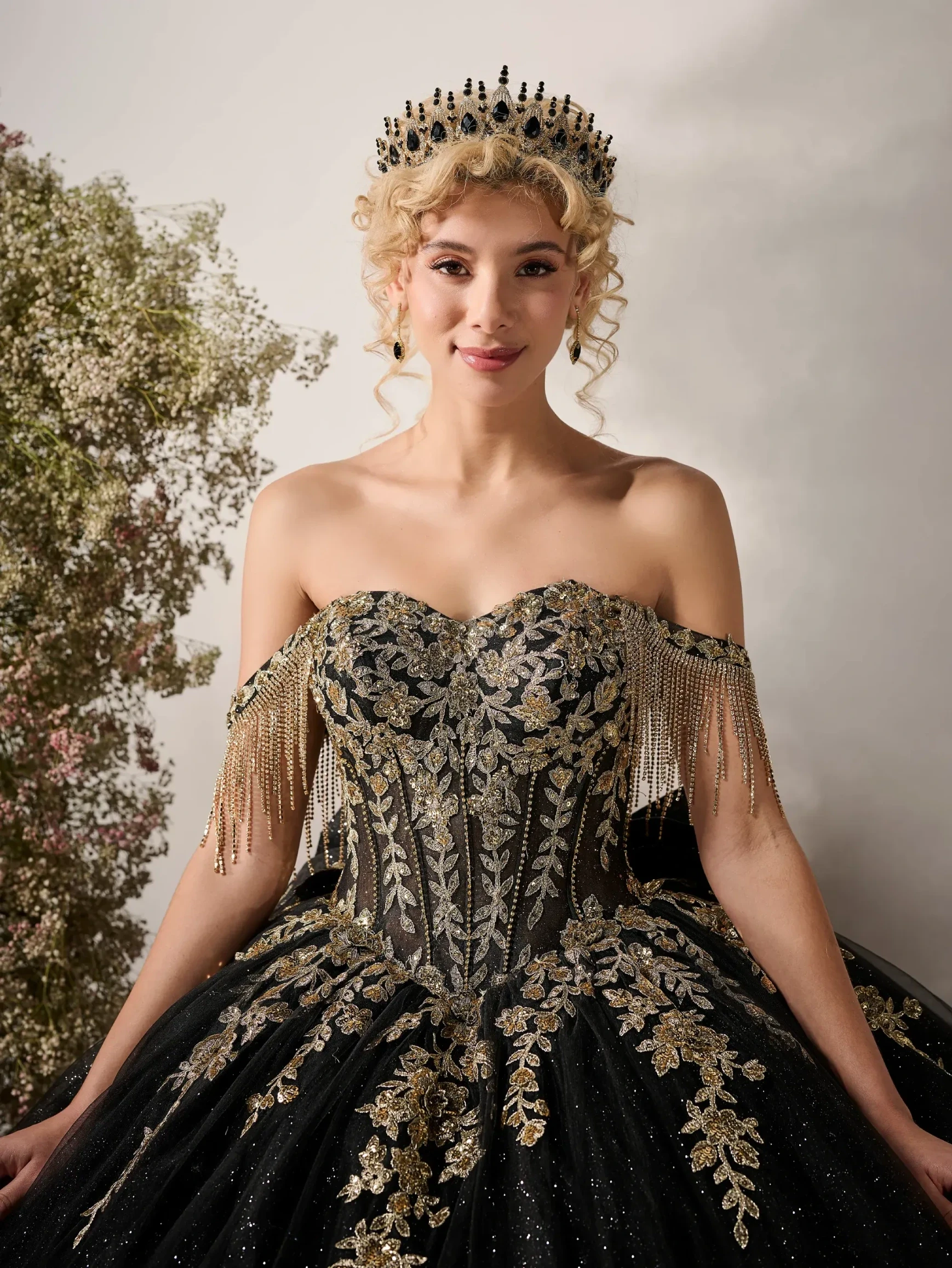 Blonde in White Casablanca Dress